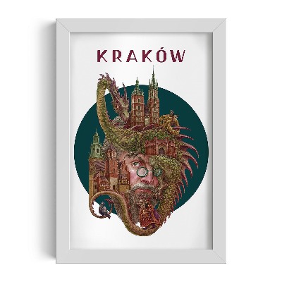 Obraz w białej ramce Kraków
