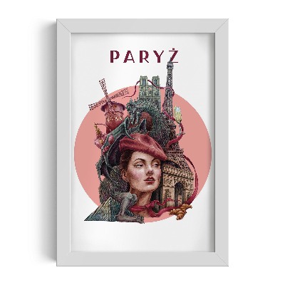 Obraz w białej ramce Paryż autorstwa Alicji Kocurek