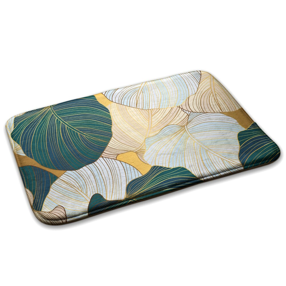 Dywanik kuchenny Liście w odcieniach zieleni i złota