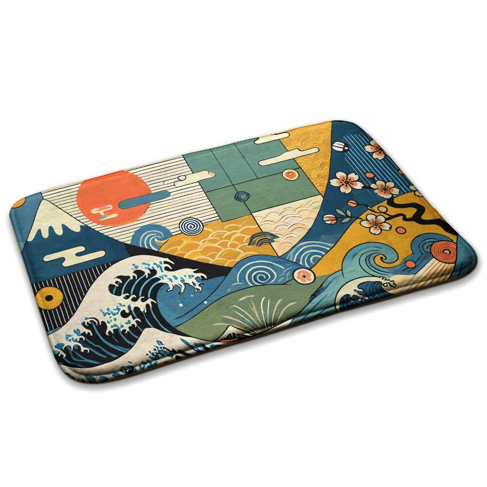Dywanik kuchenny Fale Japońska sztuka
