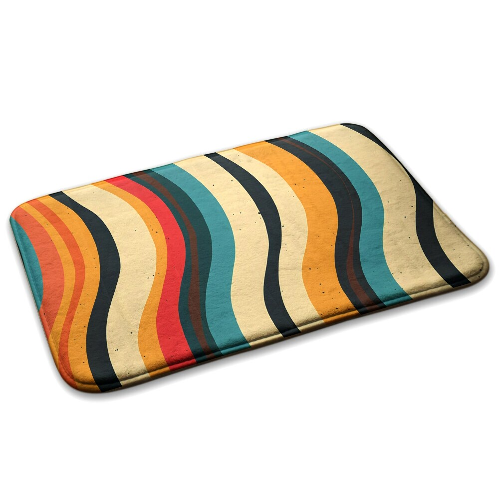 Dywanik kuchenny Geometryczny wzór z liniami i prostokątami.