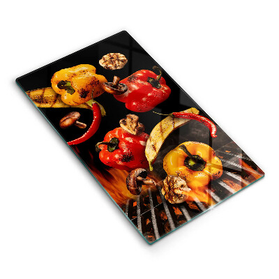 Szklana deska do krojenia Warzywa na grillu