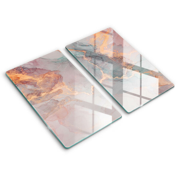 Szklana deska do krojenia Marmur ze złotem 2 szt.