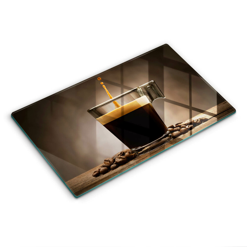 Deska kuchenna Szklanka i ziarna kawy