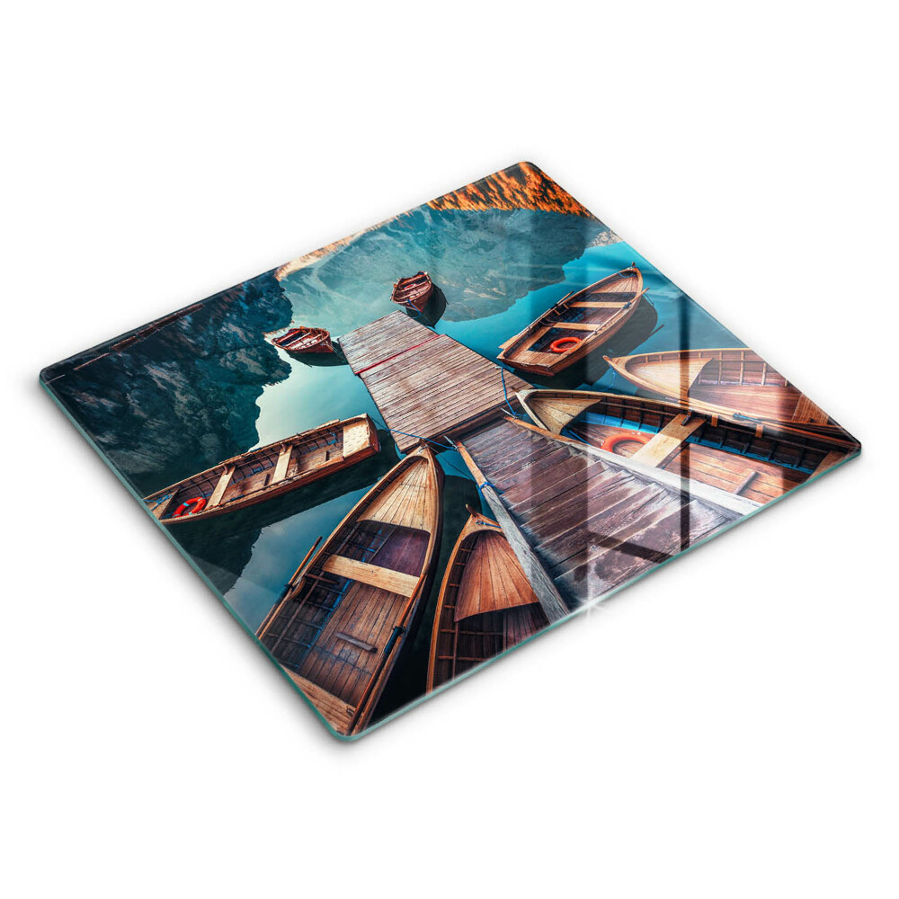 Deska do krojenia 60x52 cm Łódki na jeziorze