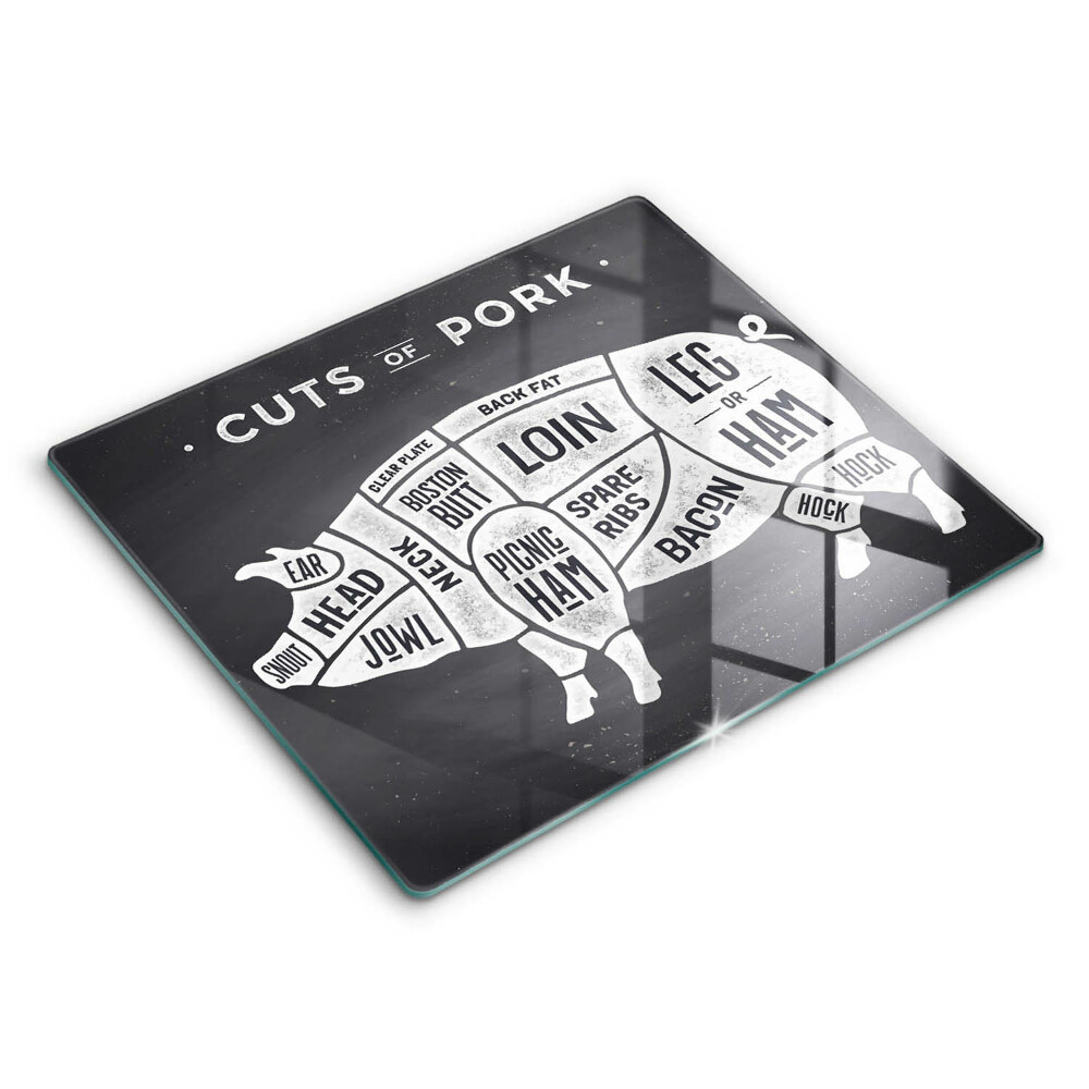 Deska do krojenia 60x52 cm Mięso świni wieprzowina