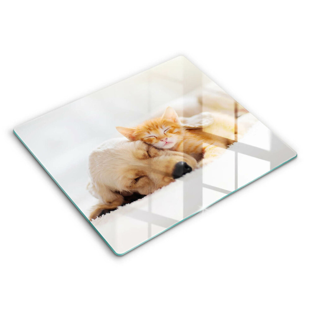 Deska do krojenia 60x52 cm Zwierzęta pies i kot