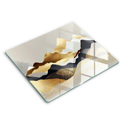 Deska do krojenia 60x52 cm Abstrakcja złote góry