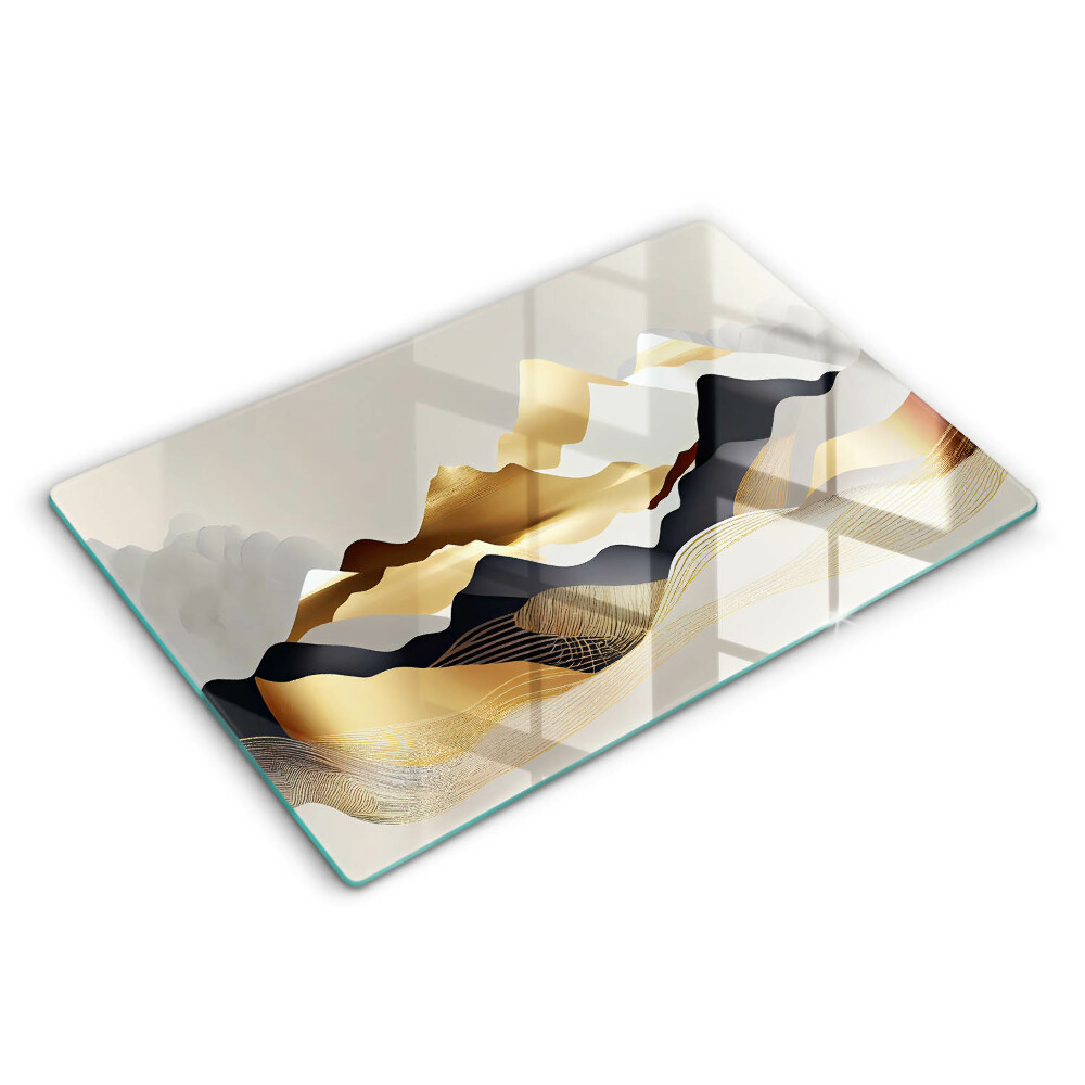 Deska kuchenna 80x52 cm Abstrakcja złote góry