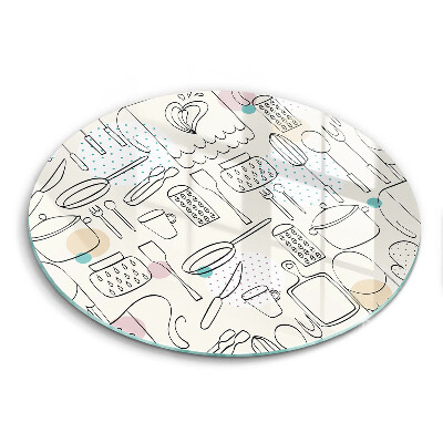 Deska kuchenna szklana okrągła Akcesoria kuchenne