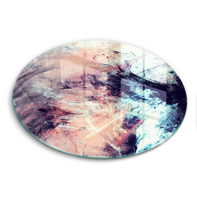 Szklana deska do krojenia okrągła Malowana abstrakcja