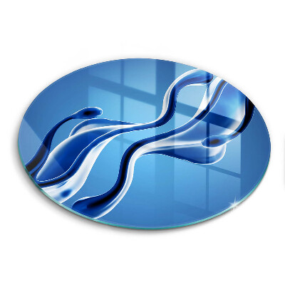 Deska kuchenna szklana okrągła Płynna abstrakcja