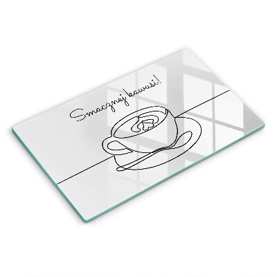 Deska kuchenna Kawa, Napis: Smacznej Kawusi