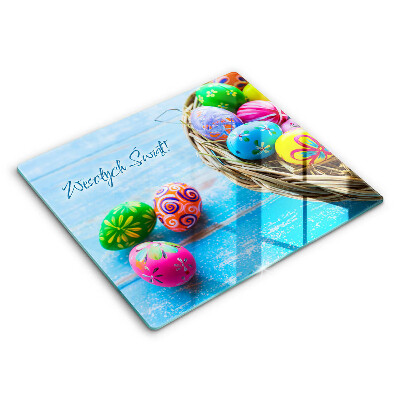 Deska szklana 60x52 cm Wielkanoc Wesołych Świąt!