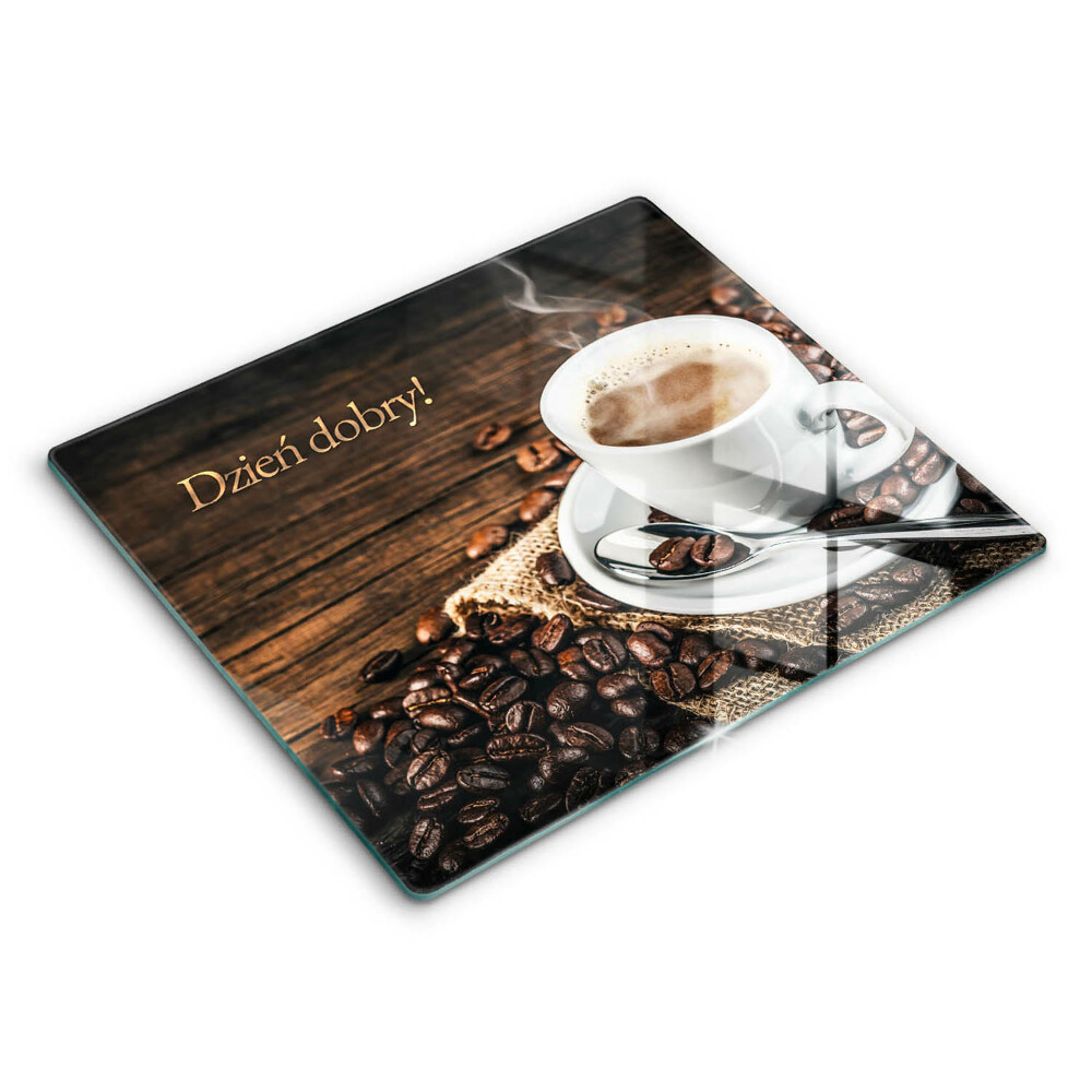 Deska szklana 60x52 cm Napis: Dzień dobry!