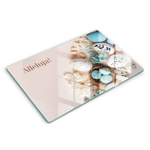 Deska szklana 80x52 cm Wesołych Świąt - Alleluja