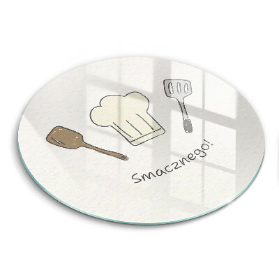 Deska szklana Napis: Smacznego!