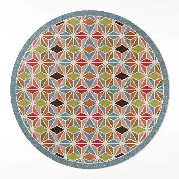 Dywan winylowy okrągły Pastelowy wzór geometryczny