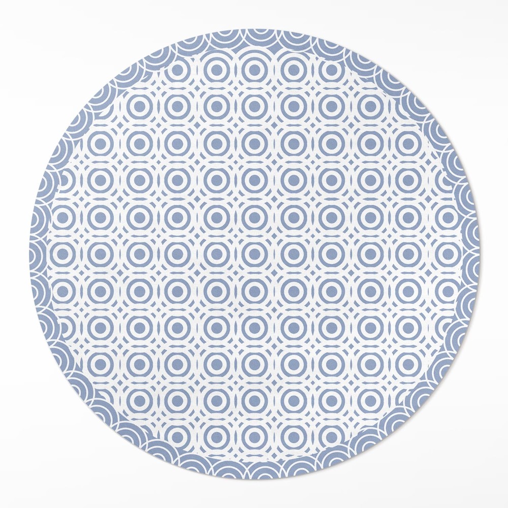 Dywan winylowy okrągły Drobne okręgi mozaika w greckim stylu