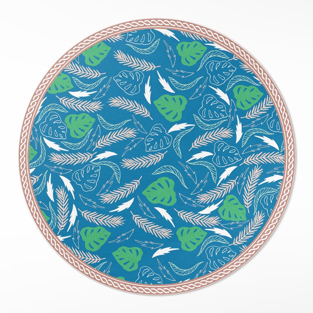 Dywan winylowy okrągły Różne rodzaje liści