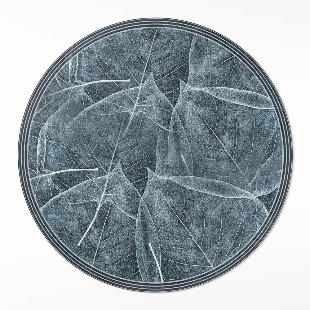 Dywan winylowy okrągły Ciemne liście roślin