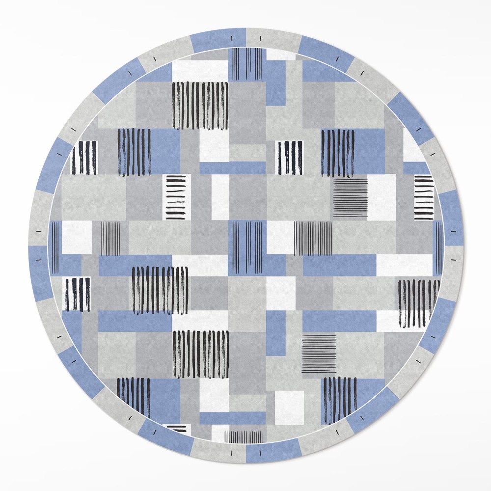 Dywan winylowy okrągły Abstrakcyjna kompozycja prostokątów