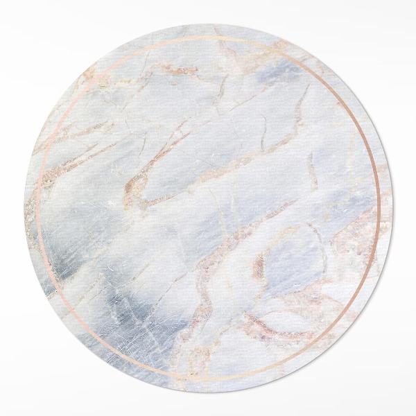 Dywan winylowy okrągły Stylowy modny marmur glamour