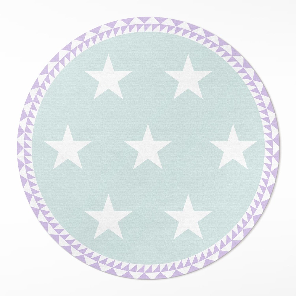 Dywan winylowy okrągły Jasne gwiazdki dekoracja