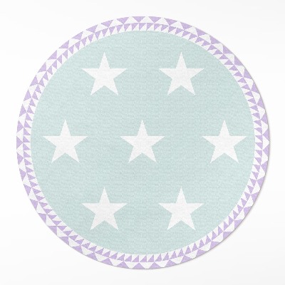 Dywan winylowy okrągły Jasne gwiazdki dekoracja