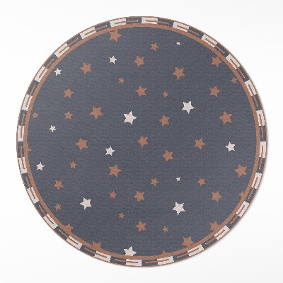 Dywan winylowy okrągły Pastelowe gwiazdki na ciemnym tle