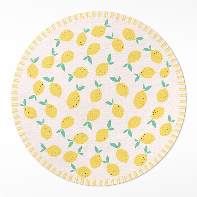 Dywan winylowy okrągły Sycylijskie soczyste cytryny