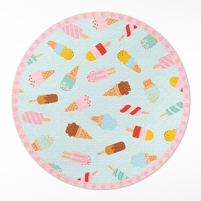 Dywan winylowy okrągły Słodkie rożki lodowe