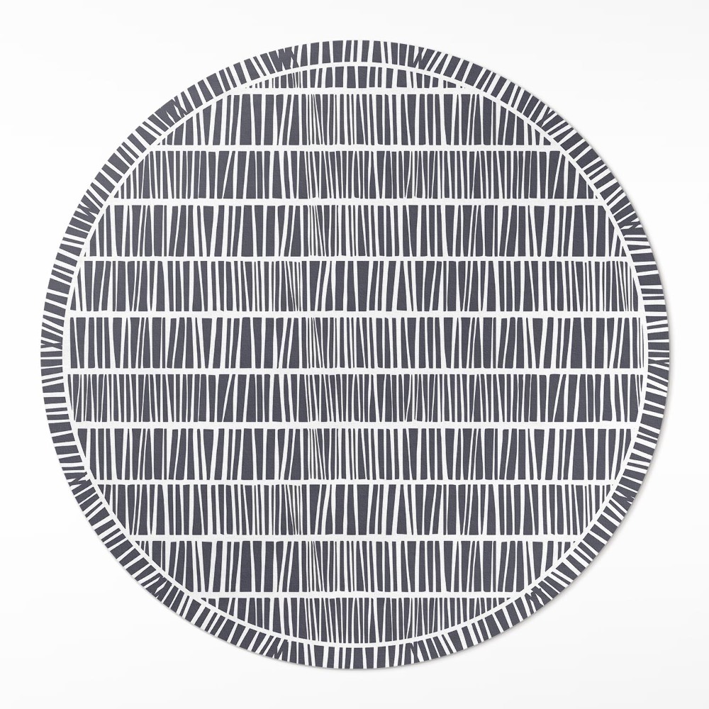 Dywan winylowy okrągły Abstrakcja linii wzór drobne kreski
