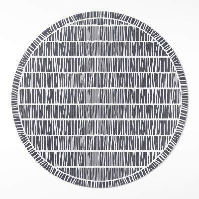 Dywan winylowy okrągły Abstrakcja linii wzór drobne kreski