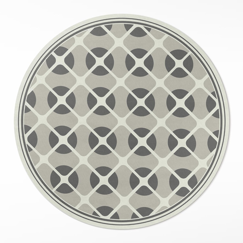 Dywan winylowy okrągły Minimalistyczna mozaika geometryczne kształty