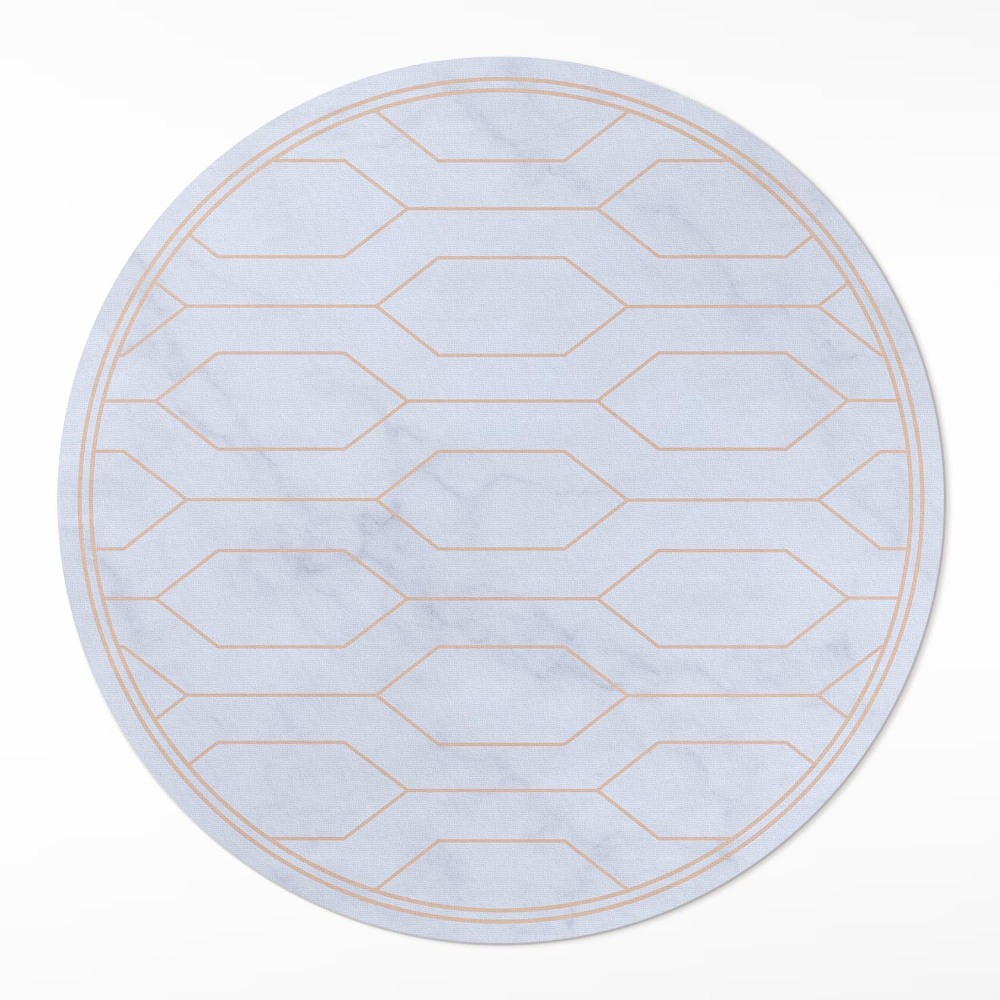 Dywan winylowy okrągły Wzór liniowy na marmurze