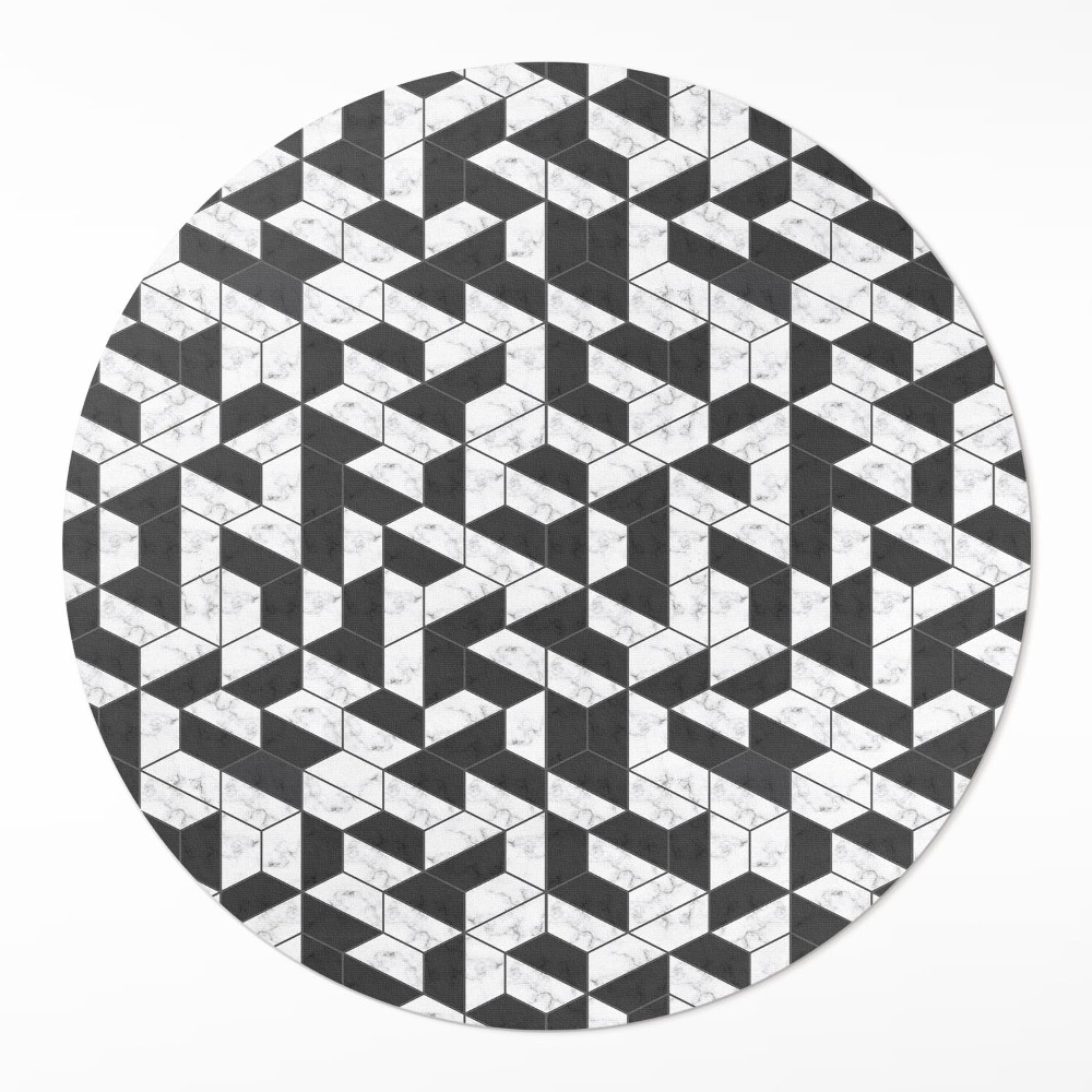 Dywan winylowy okrągły Modna kamienna mozaika z marmurem