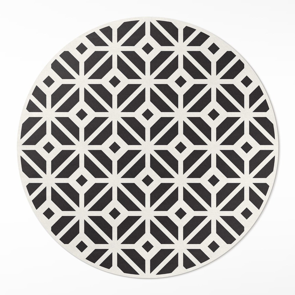 Dywan winylowy okrągły Regularne kafelki modna mozaika