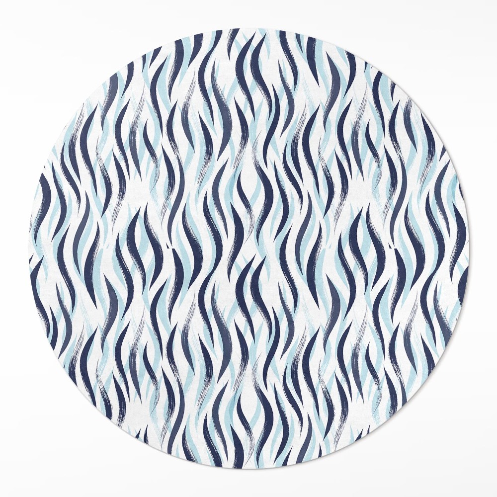 Dywan winylowy okrągły Grafika malowane morskie fale