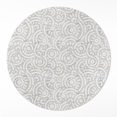 Dywan winylowy okrągły Abstrakcyjne orientalne kształty linie boho