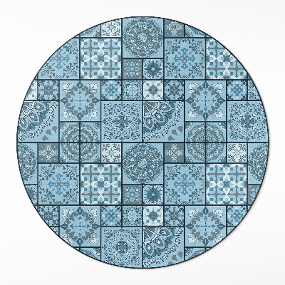 Dywan winylowy okrągły Dekoracyjne płytki nieregularna mozaika