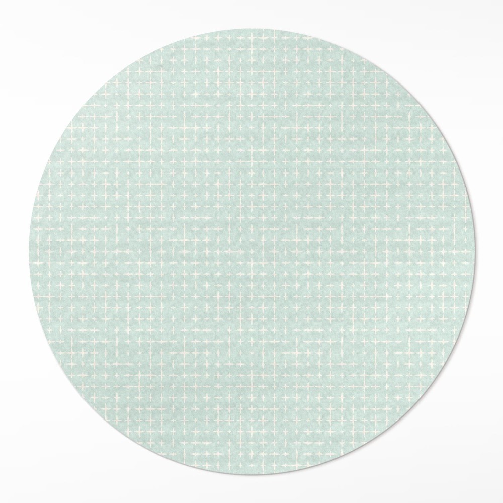 Dywan winylowy okrągły Drobna mozaika wzór geometryczny