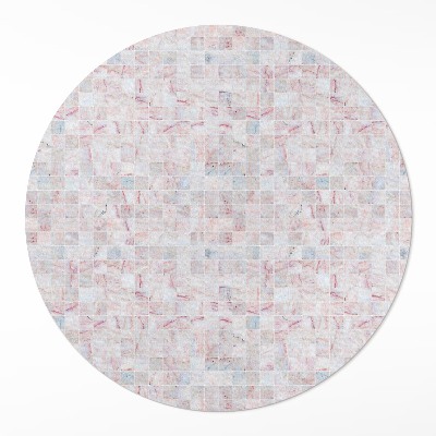 Dywan winylowy okrągły Drobna mozaika kamienna płytki
