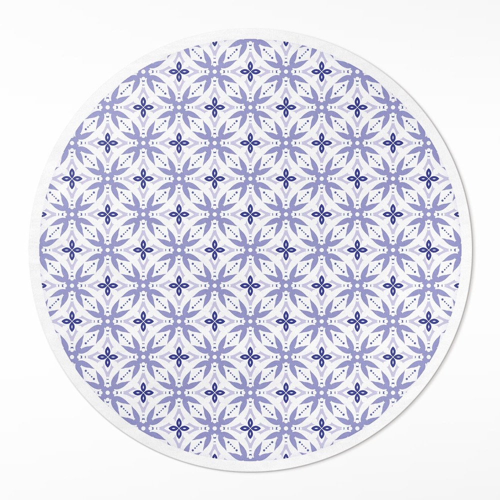 Dywan winylowy okrągły Wzorzyste kafelki piękna mozaika