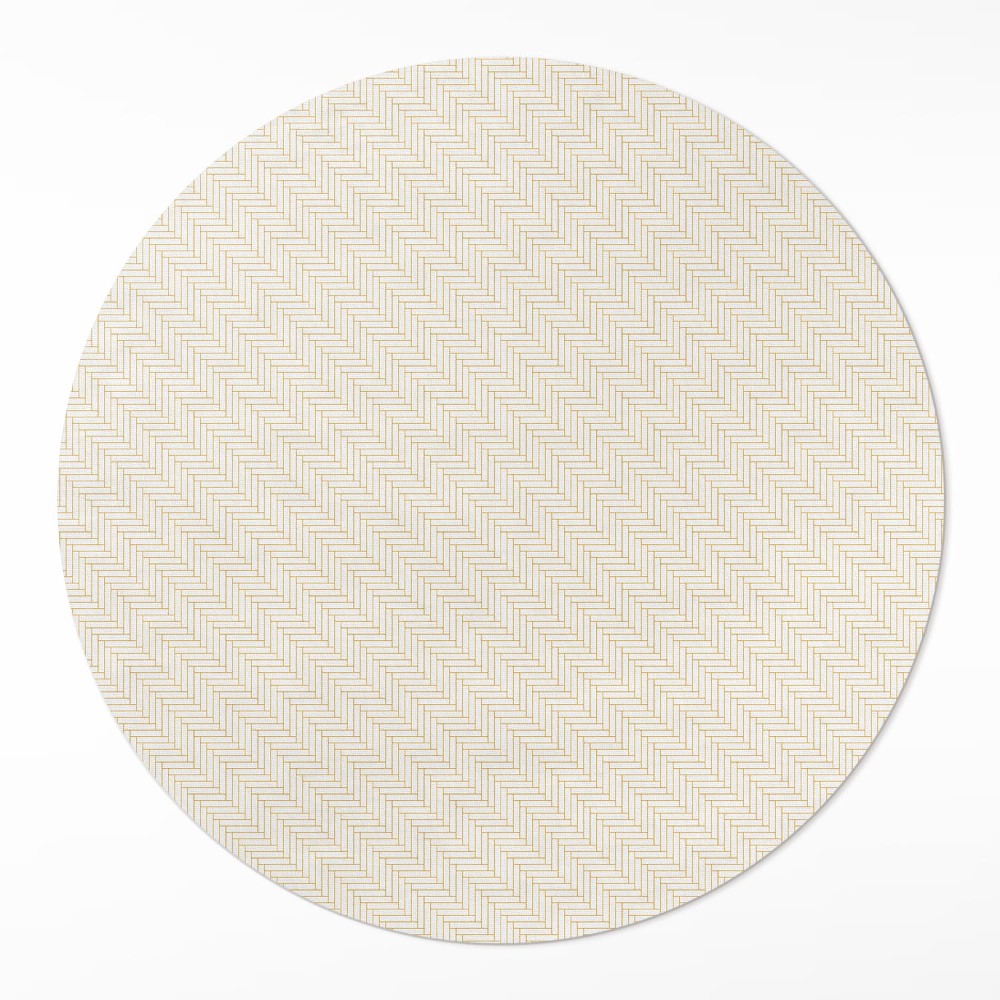 Dywan winylowy okrągły Drobny parkiet minimalistyczna jodełka