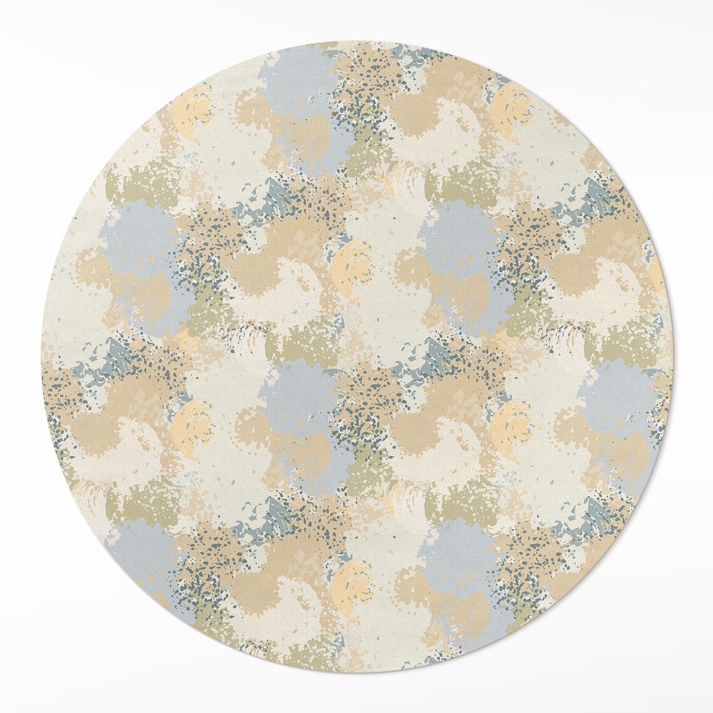 Dywan winylowy okrągły Abstrakcyjne delikatne malowane plamy