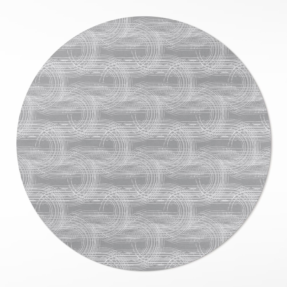 Dywan winylowy okrągły Regularne zadrapania w stylu boho