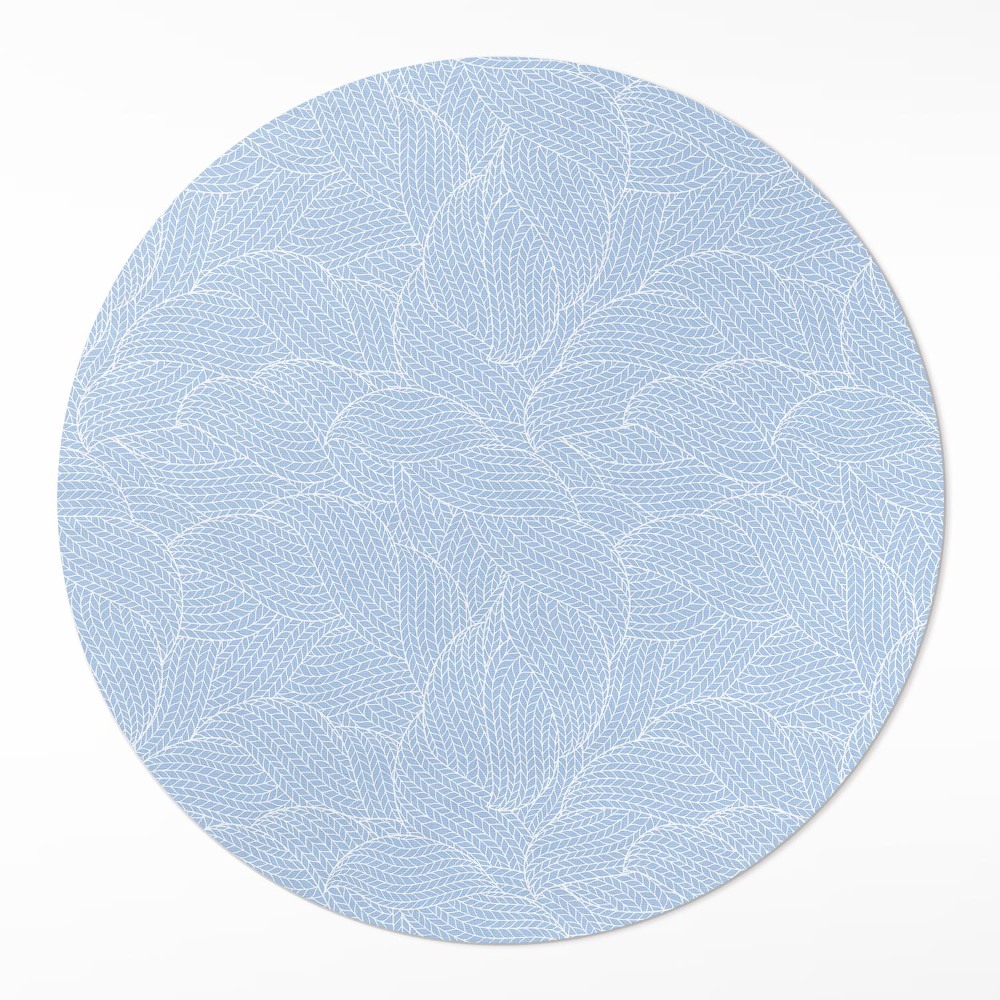 Dywan winylowy okrągły Minimalistyczne liście modny wzór