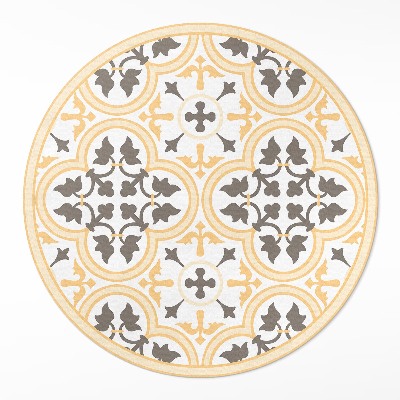 Dywan winylowy okrągły Portugalskie kafelki w letnim stylu