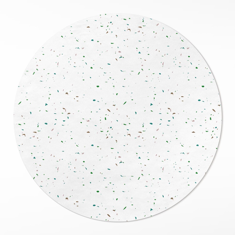 Dywan winylowy okrągły Drobny jasny gres ozdobny kamień